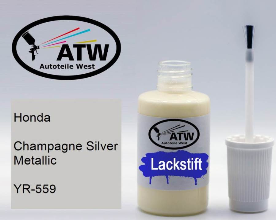 Honda, Champagne Silver Metallic, YR-559: 20ml Lackstift, von ATW Autoteile West.